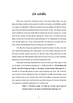 Đề tài Hoàn thiện chế độ kế toán tiền lương tại Công ty xây dựng và kinh doanh tổng hợp số 1
