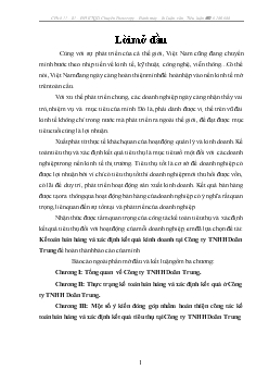 Đề tài Kế toán bán hàng và xác định kết quả kinh doanh tại Công ty TNHH Doãn Trung