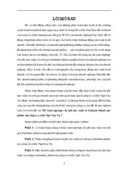 Đề tài Kế toán tập hợp chi phí sản xuất và tính giá thành sản phẩm tại công ty cơ khí Ngô Gia Tự