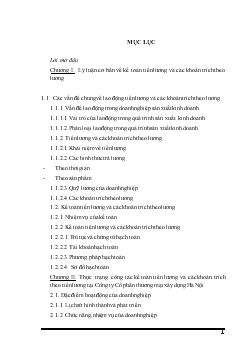 Đề tài Kế toán tiền lương và các khoản trích theo tiền lương tại Công ty Cổ phần xây dựng và thương mại Hà Nội