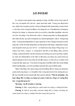 Đề tài Một số giải pháp cho hoạt động đầu tư nâng cao năng lực cạnh tranh của công ty xi măng Bỉm Sơn trong thời gian tới