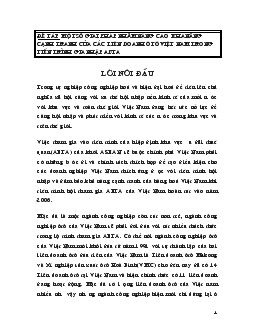 Đề tài Một số giảI pháp nhằm nâng cao khả năng cạnh tranh của các liên doanh ôtô Việt Nam trong tiến trình gia nhập Afta