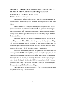 Đề tài Một số ý kiến đề xuất nhằm hoàn thiện công tác kế toán giá thành ở công ty cổ phần dược và vật tư thú y