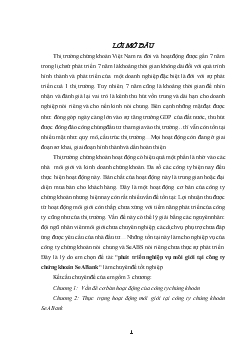 Đề tài Phát triển nghiệp vụ môi giới tại công ty chứng khoán SeABank
