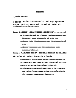 Đề tài Phương pháp tài khoản kế toán và việc vận dụng phương pháp tài khoản kế toán để xây dựng hệ thống tài khoản kế toán