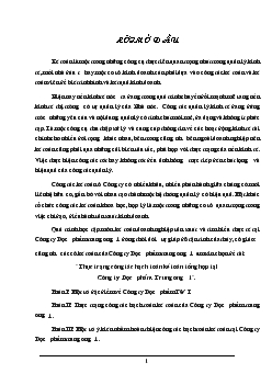 Đề tài Thực trạng công tác hạch toán kế toán tổng hợp tại Công ty Dược phẩm Trung ương 1