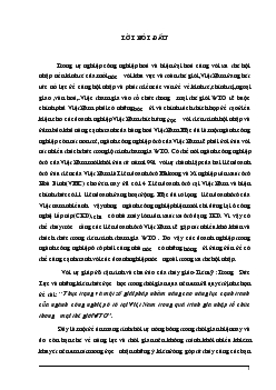 Đề tài Thực trạng và một số giải pháp nhằm nâng cao năng lực cạnh tranh của ngành công nghiệp ô tô tại Việt Nam trong quá trình gia nhập tổ chức thương mại thế giới WTO