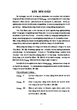 Thực trạng hoạt động kinh doanh du lịch lữ hành của công ty du lịch Việt Nam - Hà Nội