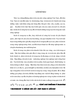 Vấn đề phát triển kinh tế trang trại vùng trung du và miền núi phía bắc - Thực trạng và giải pháp