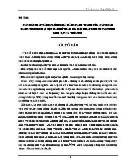 Đề tài Các giải pháp tăng cường khả năng cạnh tranh của các ngân hàng thương mại Việt Nam để tham gia hội nhập kinh tế tài chính khu vực và thế giới