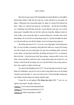 Đề tài Hệ thống báo hiệu CCS 7