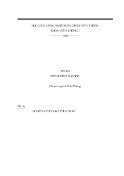 Đề tài Nghiên cứu giao thức Wap