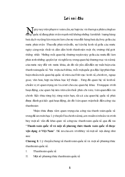 Đề tài Thanh toán quốc tế và một số phương thức thanh toán quốc tế được vận dụng ở Việt Nam
