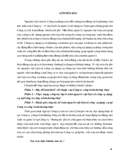 Đề tài Thực trạng công tác hạch toán nguyên vật liệu và công cụ dụng cụ tại Công ty công trình đường thuỷ