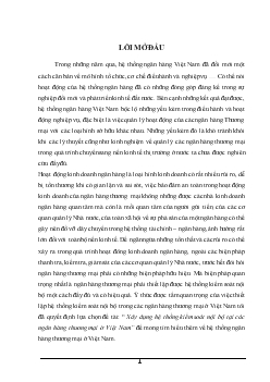 Đề tài Xây dựng hệ thống kiểm soát nội bộ tại các ngân hàng thương mại ở Việt Nam