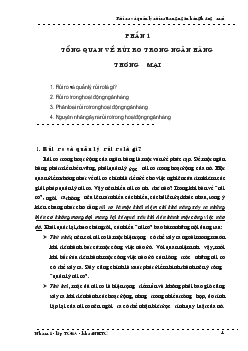 Rủi ro và quản lý rủi ro trong ngân hàng thương mại