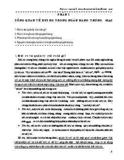 Rủi ro và quản lý rủi ro trong ngân hàng thương mại