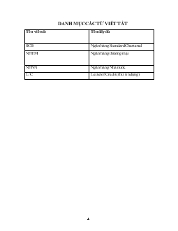 Đề tài Hạn chế rủi ro trong thanh toỏn quốc tế tại ngõn hàng Standard Chartered
