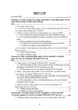 Đề tài Nâng cao chất lượng phân tích tài chính đối với khách hàng vay vốn tại Chi nhánh ngân hàng nông nghiệp và phát triển nông thôn Chợ Mơ