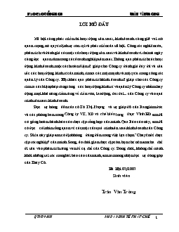 Công tác quản trị kỹ thuật trong công ty vận tải, xây dựng và chế biến lương thực Vĩnh Hà