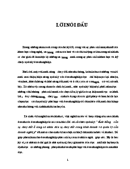 Đề tài Ảnh hưởng của sự thay đổi ở từng cá nhân đến sự thay đổi trong kinh doanh và quản lý của doanh nghiệp