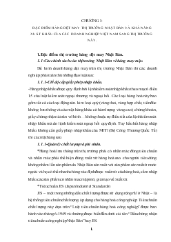 Đề tài Đặc điểm hàng dệt may thị trường nhật bản và khả năng xuất khẩu của các doanh nghiệp Việt Nam sang thị trường này