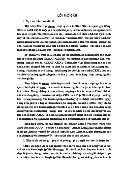 Đề tài Doanh nghiệp Việt nam trong tiến trình hội nhập AFTA - Vấn đề và giải pháp
