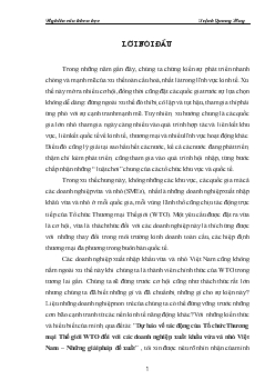 Đề tài Dự báo về tác động của Tổ chức Thương mại Thế giới WTO đối với các doanh nghiệp xuất khẩu vừa và nhỏ Việt Nam – Những giải pháp đề xuất