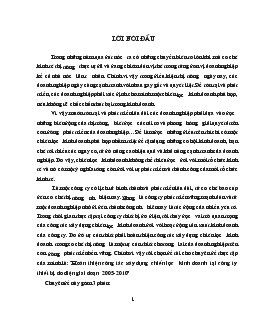 Đề tài Hoàn thiện công tác xây dựng chiến lược kinh doanh tại công ty thiết bị đo điện giai đoạn 2005 - 2010