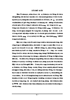 Đề tài Một số giải pháp nhằm nâng cao năng lực lãnh đạo và sức chiến đấu của tổ chức cơ sở Đảng Bộ Công ty khách sạn Du lịch Thắng Lợi