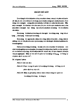 Đề tài Một số vấn đề về quản lý lao động tiền lương ở Công ty cổ phần dịch vụ vận tải