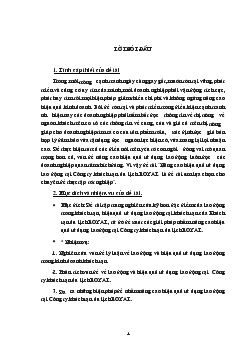 Đề tài Nâng cao hiệu quả sử dụng lao động tại công ty khách sạn du lịch Royal