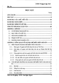 Đề tài Nghiên cứu mô hình xử lý nước thải thủy hải sản của xí nghiẹp chế biến hàng xuát khẩu cầu tre bằng công nghệ bùn hoạt tính