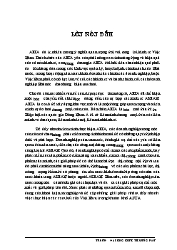 Đề tài Những giải pháp nhằm đẩy nhanh việc thực hiện các cam kết của Việt Nam trong khuôn khổ AFTA