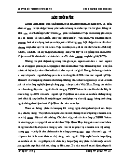 Đề tài Thực trạng và giải pháp nhằm đẩy mạnh hoạt động xuất khẩu hàng hoá của công ty TNHH Volex Việt Nam trong tiến trình hội nhập Kinh tế Quốc tế