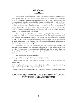 Đề tài Xây dựng hệ thống quản lý bán hàng của công ty thương mại và dịch vụ K&S