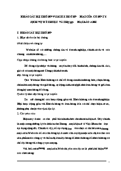 Khảo sát hệ thống website thương mại của công ty dịch vụ kỹ thuật và thương mại Bảo Anh