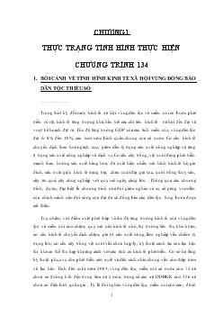 Một số giải pháp cho việc thực hiện các mục tiấu của chương trènh 134 trong giai đoạn 2007 – 2008