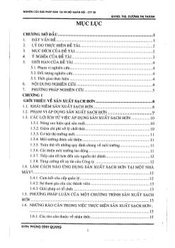 Nghiên cứu giải pháp sản xuất sạch hơn tại xí nghiệp quân đội - Công ty 28