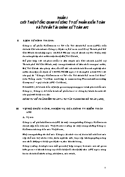 Báo cáo thực tập kế toán tại công ty cổ phần kiểm toán và tư vấn tài chính kế toán (AFC)