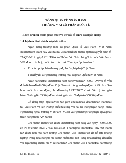 Báo cáo thực tập tổng quan tại ngân hàng thương mại cổ phần quốc tế