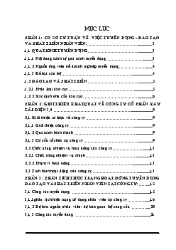 Chuyên đề Hoàn thiện hoạt động tuyển dụng đào tạo phát triển tại công ty cổ phần xây lắp điện 3.8