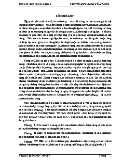 Chuyên đề Kế toán thành phẩm - Bán hàng và xác định kết quả bán hàng ở Công ty Thiết bị giáo dục I