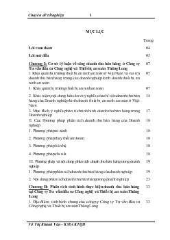 Chuyên đề Phương hướng và giải pháp tăng doanh thu bán hàng tại Công ty Tư vấn đầu tư Công nghệ và Thiết bị an toàn Thăng Long