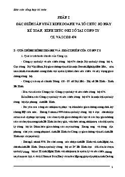 Đặc điểm sản xuất kinh doanh và tổ chức bộ máy kế toán, hình thức ghi sổ tại công ty QL và SCĐB 474