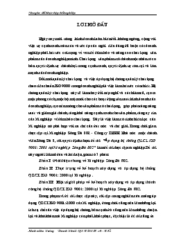 Đề tài Áp dụng hệ thống QLCL ISO 9001: 2001 tại Xí nghiệp Sông Đà 802