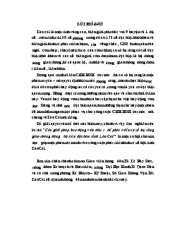 Đề tài Các giải pháp huy động vốn đầu tư để phát triển cơ sở hạ tầng giao thông đường bộ trên địa bàn tỉnh Lào Cai