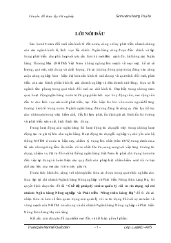 Đề tài Chế độ pháp lý nhằm quản lý rủi ro tín dụng tại chi nhánh ngân hàng nông nghiệp và phát triển nông thôn Láng Hạ