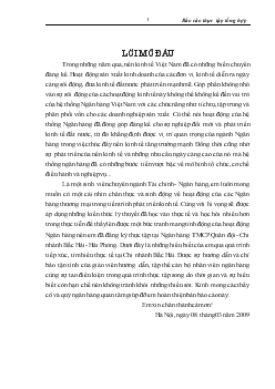 Đề tài Cơ cấu tổ chức Ngân hàng thương mại cổ phần Quân đội - Chi nhánh Bắc Hải