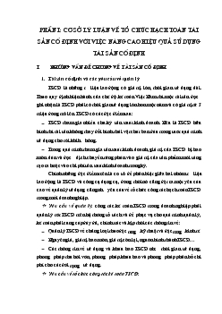 Đề tài Cơ sở lý luận về tổ chức hạch toán tài sản cố định với việc nâng cao hiệu quả sử dụng Tài sản cố định